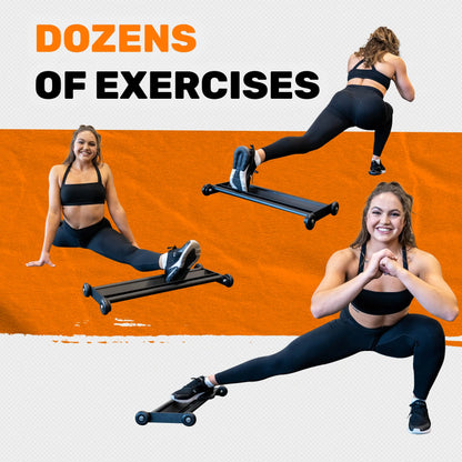 Multi-Function Glute Ham Glider - Smooth-Glide Fitness Slider with Solid Steel Construction for Ab Training, Leg Training
