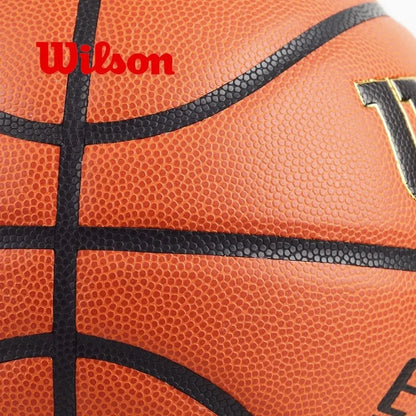 Wilson Evolution Official Size 7 Basketball - Pro Indoor Game Ball with Microfiber Composite Grip,Basketball，Wilson Basketball， Includes Pump Bag and Net Pouch Basketball Equipment