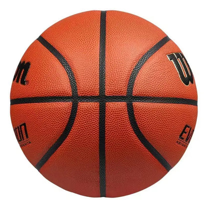 Wilson Evolution Official Size 7 Basketball - Pro Indoor Game Ball with Microfiber Composite Grip,Basketball，Wilson Basketball， Includes Pump Bag and Net Pouch Basketball Equipment