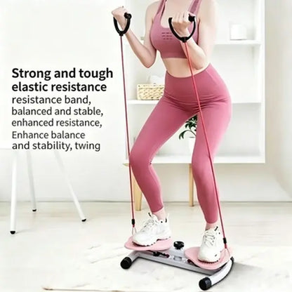 Adjustable Waist Twisting Stepper, Quiet & Portable Ab Twister Machine, Full-Body Core & Lower Body Exercise Tool for Home & Office Use