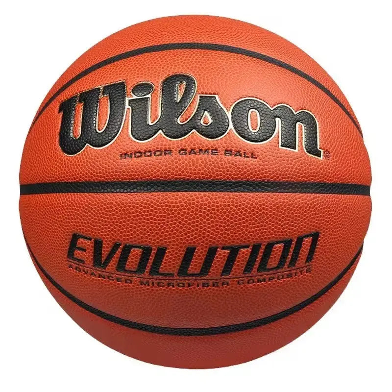 Wilson Evolution Official Size 7 Basketball - Pro Indoor Game Ball with Microfiber Composite Grip,Basketball，Wilson Basketball， Includes Pump Bag and Net Pouch Basketball Equipment