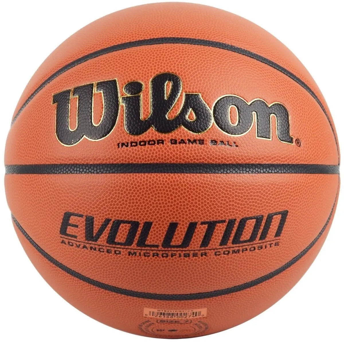 Wilson Evolution Official Size 7 Basketball - Pro Indoor Game Ball with Microfiber Composite Grip,Basketball，Wilson Basketball， Includes Pump Bag and Net Pouch Basketball Equipment